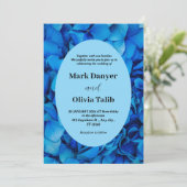 Elegantes Blue Board-Einladungs-Template Einladung (Stehend Vorderseite)