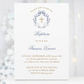 Elegantes Blue Bogen Taufe Einladung