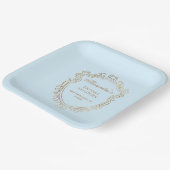 Elegantes Blue Brautparty Party Pappteller (Gewinkelt)