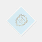 Elegantes Blue Brautparty Party Serviette (Ecke)