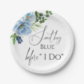 Elegantes Blue Brautparty Willkommen Pappteller (Vorderseite)