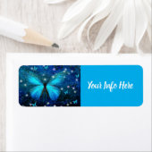 Elegantes Blue Butterfly Label (Insitu)