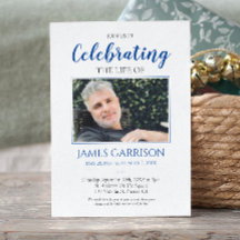 Elegantes Blue Celebration of Life Foto