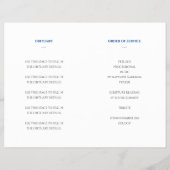 Elegantes Blue Celebration of Life Memorial Progra Flyer (Hinten)