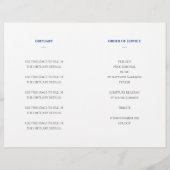 Elegantes Blue Celebration of Life Memorial Progra Flyer (Hinten)