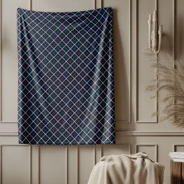 Elegantes Blue Checkered Blanket für Wohngestaltun Fleecedecke