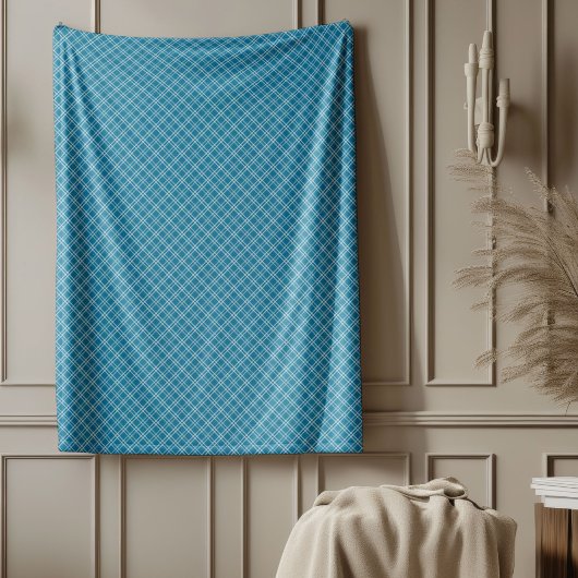 Elegantes Blue Checkered Blanket für Wohngestaltun Fleecedecke