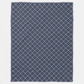 Elegantes Blue Checkered Blanket für Wohngestaltun Fleecedecke (Vorderseite)
