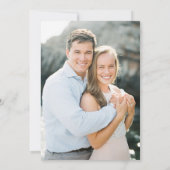 Elegantes Blue Chinoiserie Foto Hochzeit Einladung (Rückseite)