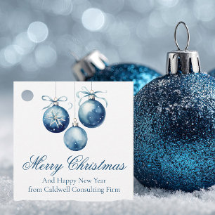 Elegantes Blue Christmas Ornaments Company Party Geschenkanhänger
