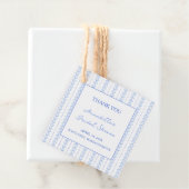 Elegantes Blue Coastal Chic Brautparty Vielen Dank Geschenkanhänger (Beispiel)