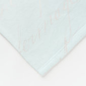 Elegantes Blue Custom Quote Blumengrande Fleecedecke (Ecke)