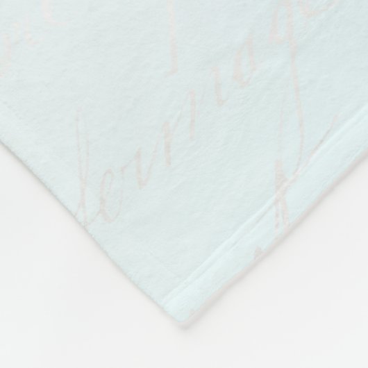 Elegantes Blue Custom Quote Blumengrande Fleecedecke (Ecke)