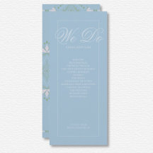 Elegantes Blue Diamond Wedding Programm