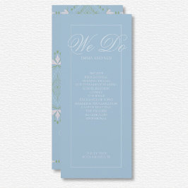 Elegantes Blue Diamond Wedding Programm