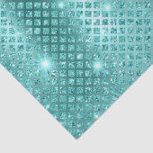 Elegantes Blue Diamonds Metallic Glitzer Pattern Seidenpapier (Detail)