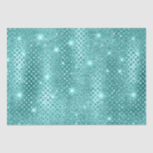Elegantes Blue Diamonds Metallic Glitzer Pattern