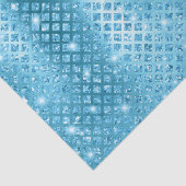 Elegantes Blue Diamonds Metallic Glitzer Pattern Seidenpapier (Detail)