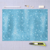 Elegantes Blue Diamonds Metallic Glitzer Pattern Seidenpapier (Handwerk)