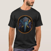Elegantes Blue Elephant Design - Blume Crown T - S T-Shirt (Vorderseite)