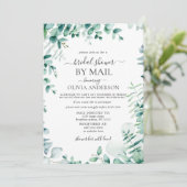 Elegantes Blue Eucalyptus Brautparty per Mail Einladung (Stehend Vorderseite)