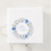 Elegantes Blue Floral Brautparty Geschenkanhänger (Beispiel)
