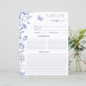 Elegantes Blue Floral Brautparty Rezept (Stehend Vorderseite)