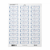 Elegantes Blue Floral Return Address Label (Vorne)