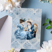 Elegantes Blue Floral Tee Set Brautparty Tea Einladung