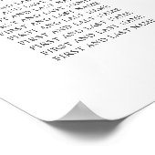 Elegantes Blue Floral Wedding Chart Sign Poster (Ecke)