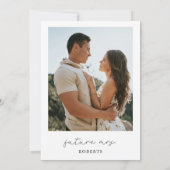 Elegantes Blue Foto Pearls & Prosecco Brautparty Einladung (Rückseite)