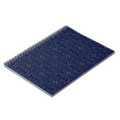Elegantes Blue Geometric Spiral Foto Notebook Notizblock (Linke Seite)
