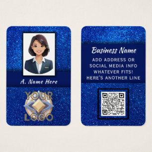 Elegantes Blue Glitzer Wedding Pros Event-Logo