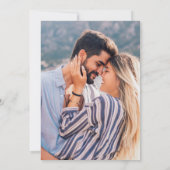 Elegantes Blue Gold Agate Foto Hochzeit Einladung (Rückseite)