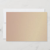 Elegantes Blue Gold Foto Hochzeit Einladung (Rückseite)