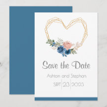 Elegantes Blue Gold Heart Blumenzwiebeln