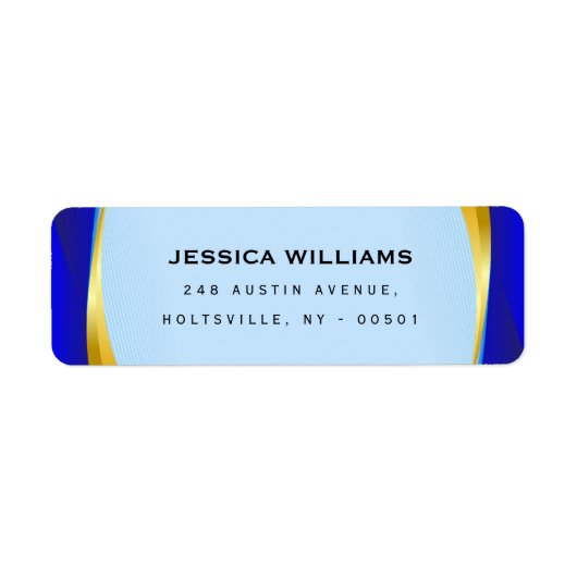 Elegantes Blue Gold Luxury Designer Logo (Vorne)