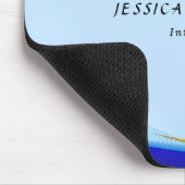 Elegantes Blue Gold Luxury Designer Logo Business Mousepad (Ecke)