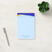 Elegantes Blue Gold Luxury Designer Logo Business Post-it Klebezettel (Büro)