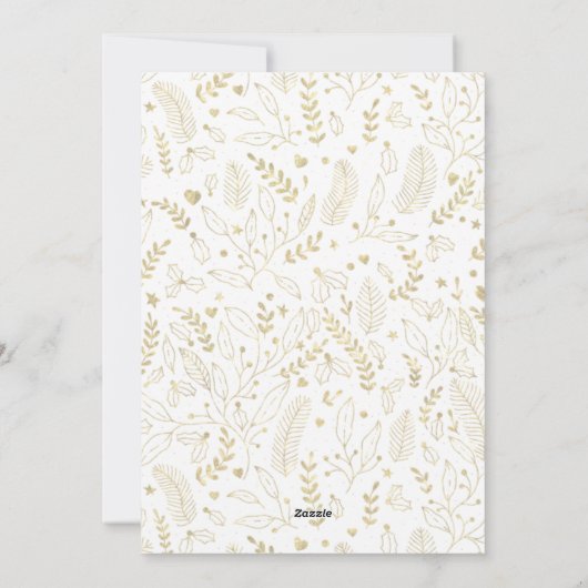 Elegantes Blue Gold Script Multi Foto Weihnachten (Rückseite)