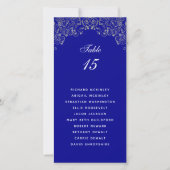 Elegantes Blue Gray Wedding Seating Chart (Vorderseite)