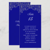 Elegantes Blue Gray Wedding Seating Chart (Vorne/Hinten)