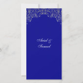 Elegantes Blue Gray Wedding Seating Chart (Rückseite)