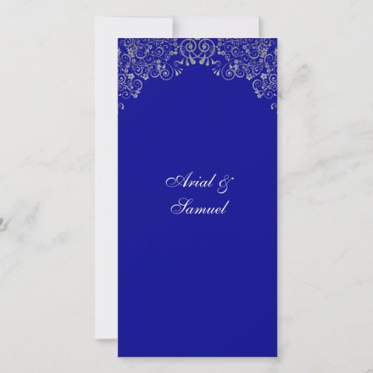 Elegantes Blue Gray Wedding Seating Chart (Rückseite)