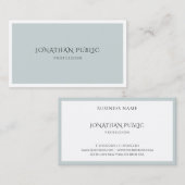 Elegantes Blue Green Simple Modern Design Template Visitenkarte (Vorne/Hinten)