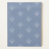 Elegantes Blue Hübsch Floral Lotus Zukunftsangebot Planer (Rückseite)