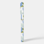 Elegantes Blue Hydragea Blume Muster Monogramm Case-Mate iPhone Hülle (Rückseite / Links)