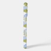 Elegantes Blue Hydragea Blume Muster Monogramm Case-Mate iPhone Hülle (Rückseite / Rechts)