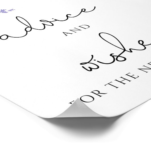 Elegantes Blue Hydrangea Beratung & Wünsche Plakat (Ecke)