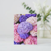 Elegantes Blue Hydrangea-Blumenbild Postkarte (Stehend Vorderseite)